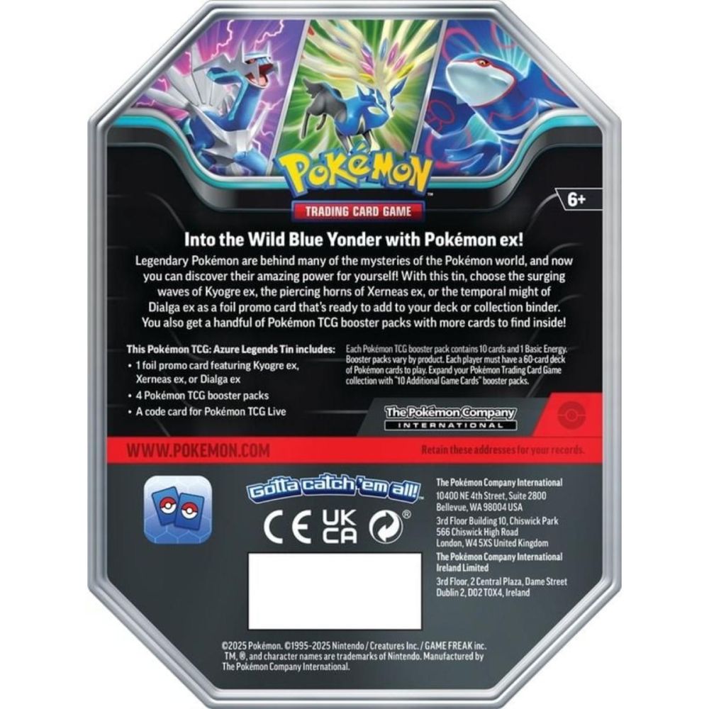 Комплект карти за игра, Pokemon, Azure Legends, Spring Ex Tin, Dialga