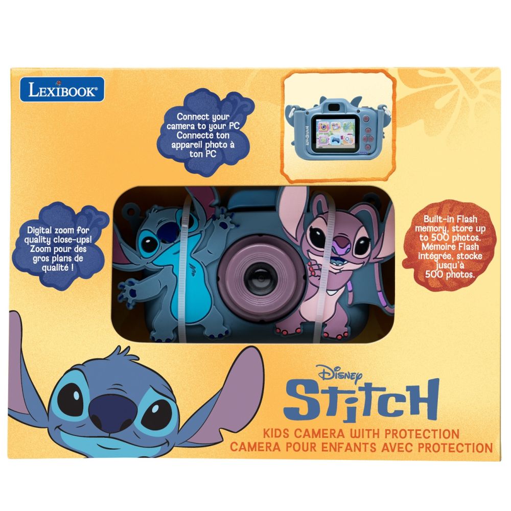 Цифрова фото-видео камера с калъф, Lexibook, Disney Stitch