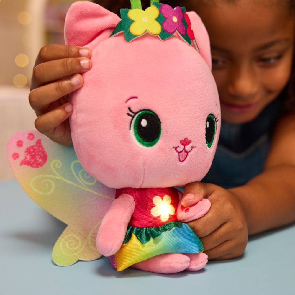 Плюшена играчка със светлини, Gabbys Dollhouse, Fairyland, Kitty-Fairy
