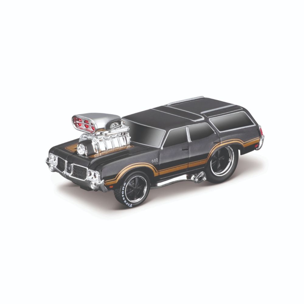 Транспортьор и количка, Maisto, Muscle Transports, 1966 Chevrolet C60 Flatbed и Oldsmobile Vista Cruiser 1970, 1:64