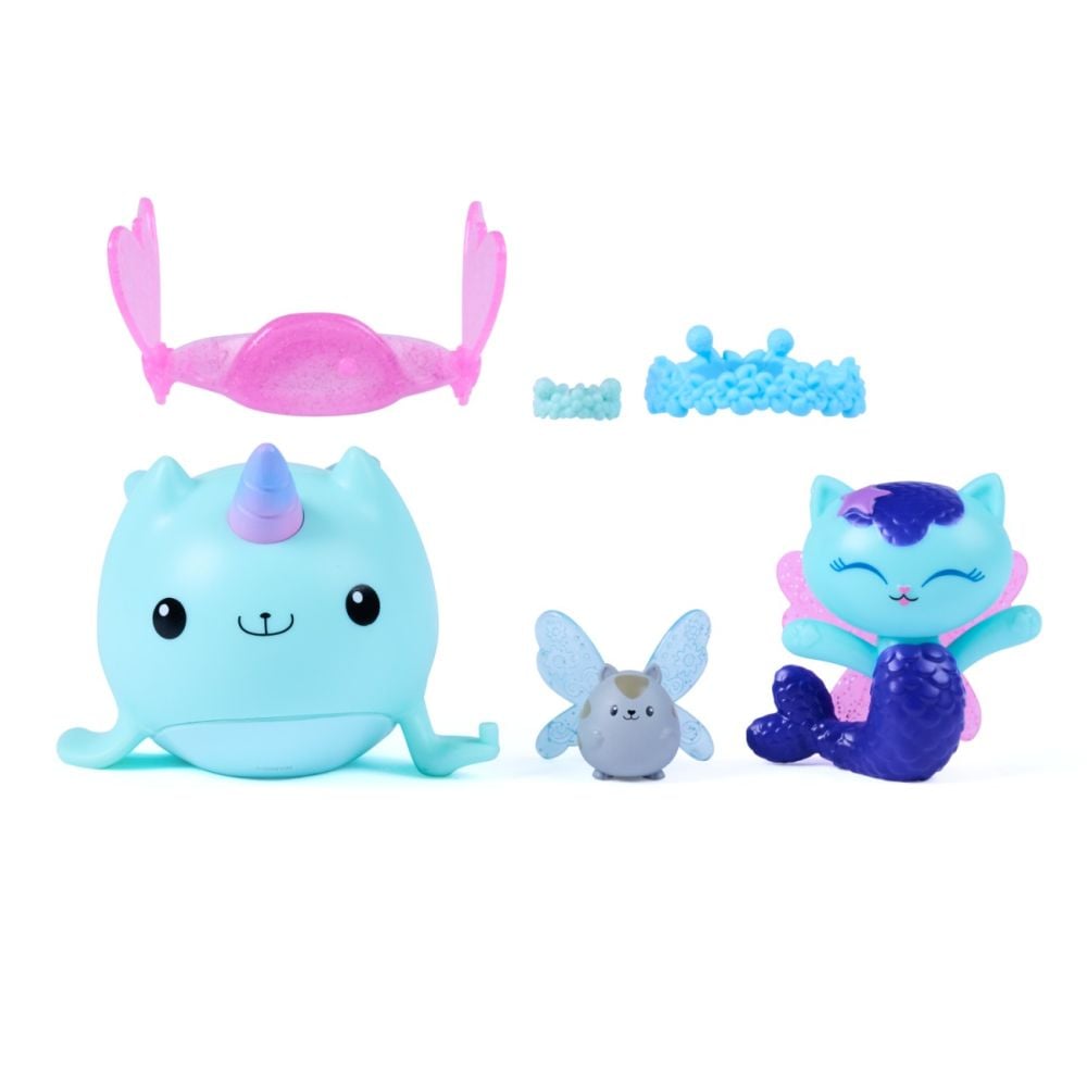 Комплект за игра, Gabbys Dollhouse, Fairyland, MerCat и Kitty Narwhal, 20157354