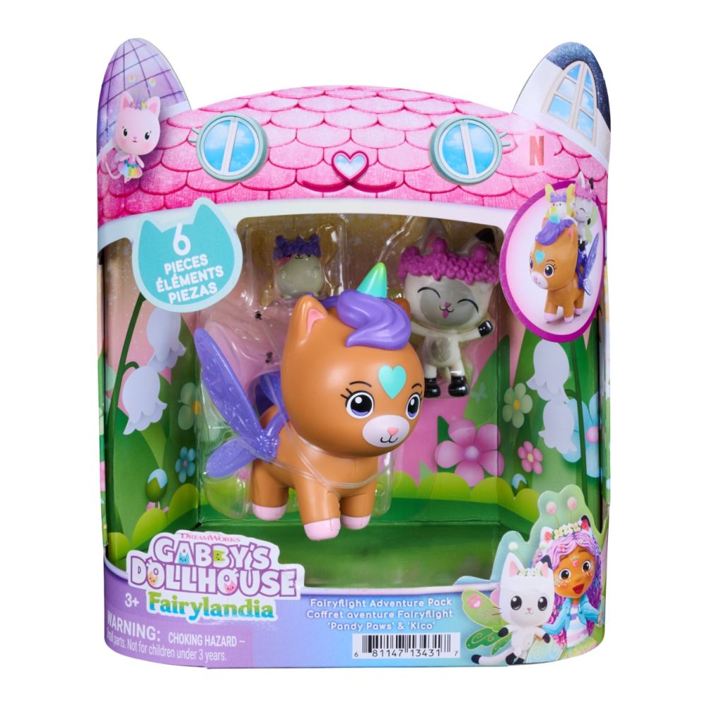 Комплект за игра, Gabbys Dollhouse, Fairyland, Pandy Paws и Kico, 20157354