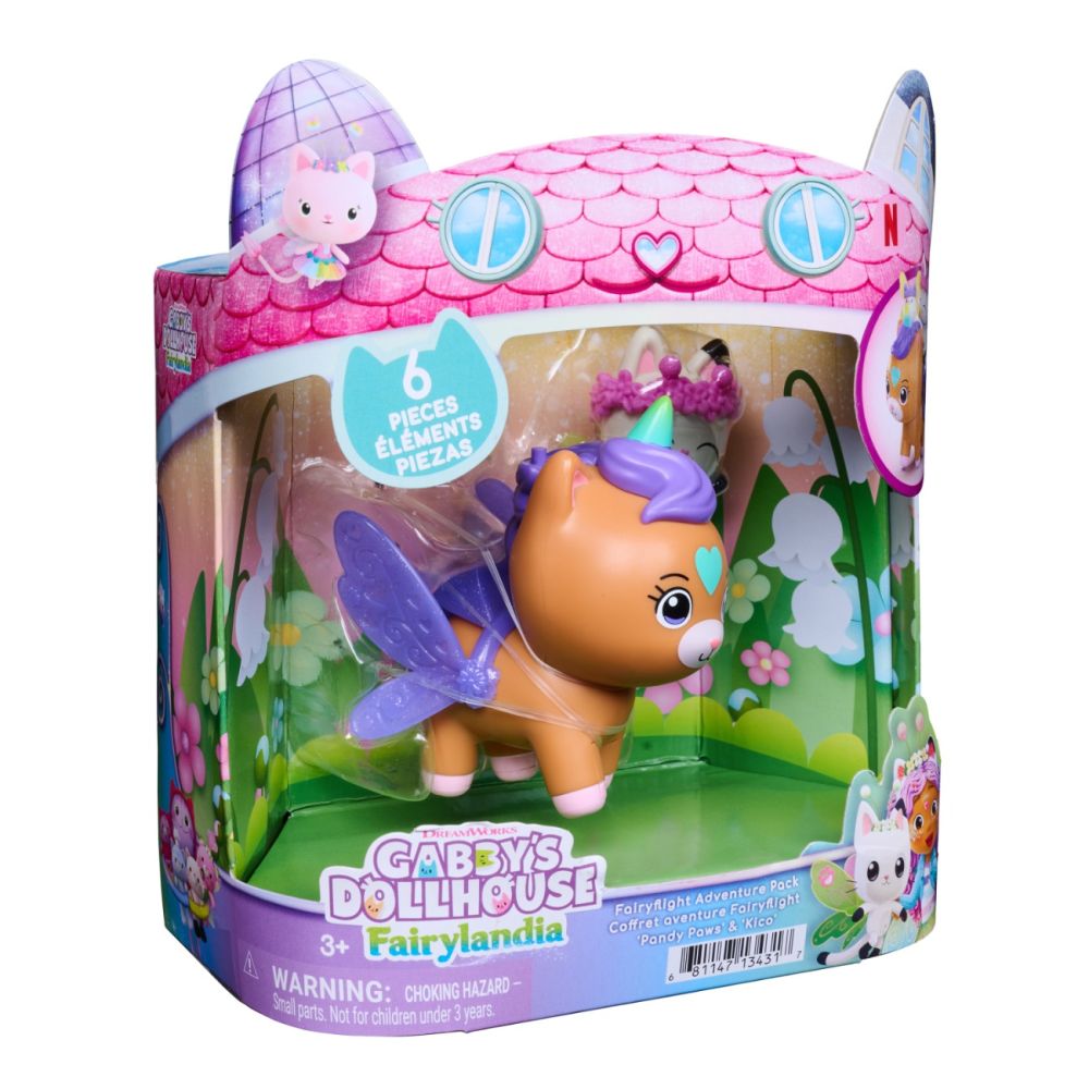 Комплект за игра, Gabbys Dollhouse, Fairyland, Pandy Paws и Kico, 20157354