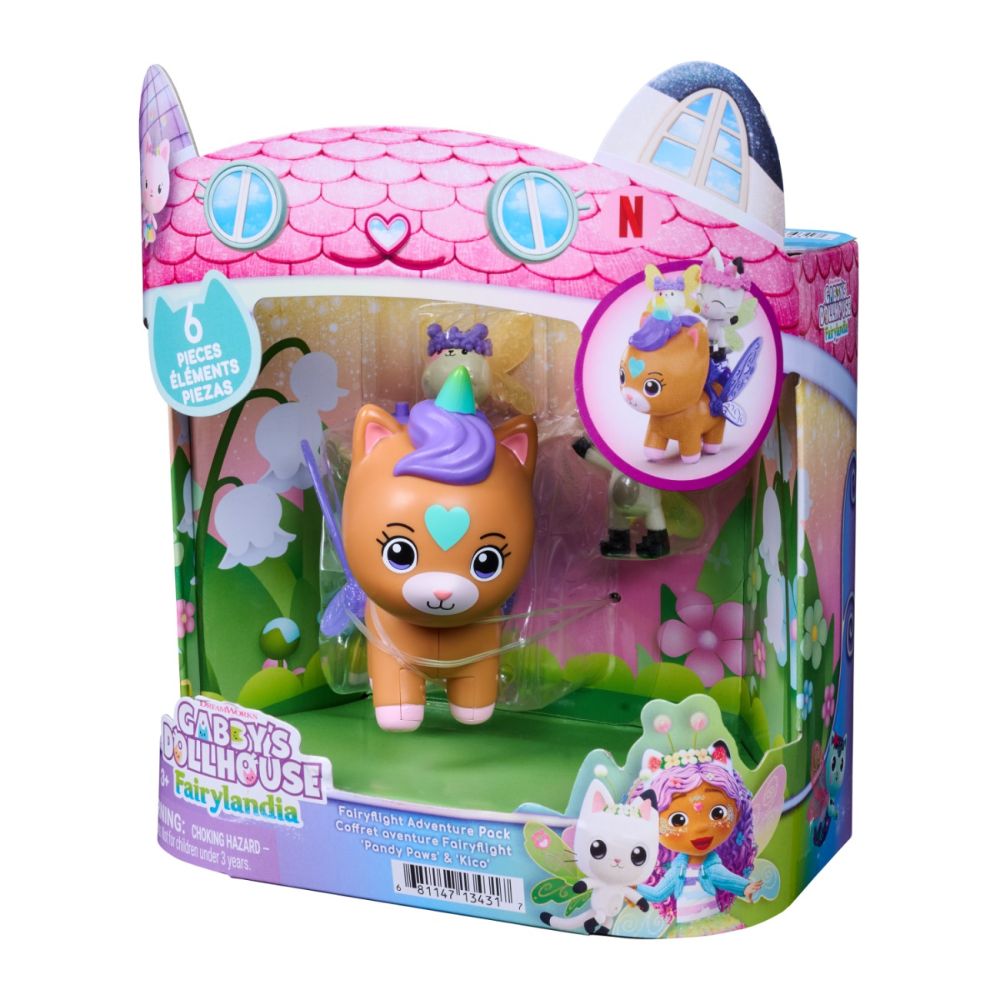 Комплект за игра, Gabbys Dollhouse, Fairyland, Pandy Paws и Kico, 20157354