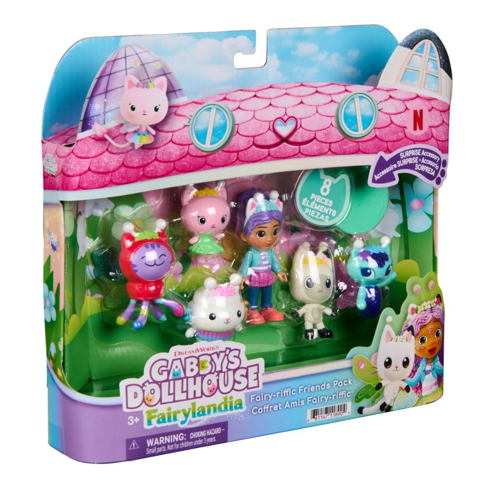 Комплект за игра, Gabbys Dollhouse, Fairyland, Fairy-Riffic Friends, 6076262