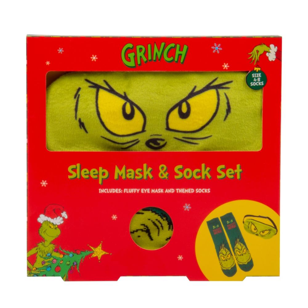 Комплект чорапи и маска за сън, Grinch Christmas