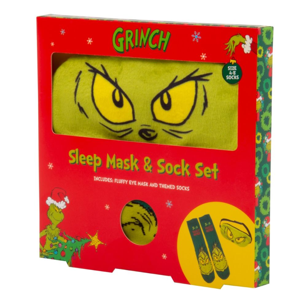 Комплект чорапи и маска за сън, Grinch Christmas
