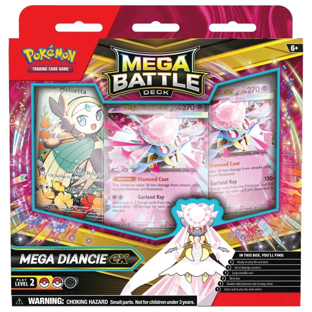 Комплект карти Pokemon TCG, Mega Battle Deck, Mega Diancie Ex