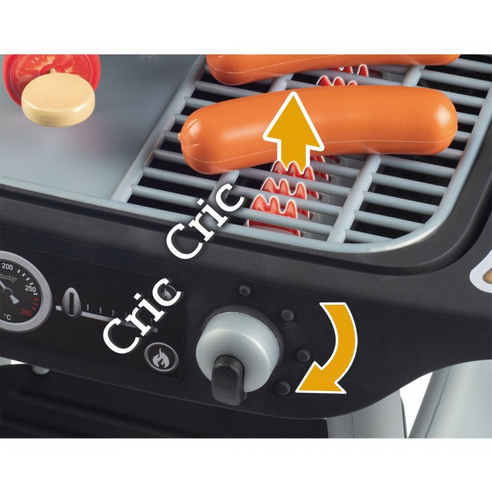 Комплект барбекю с аксесоари, Smoby, BBQ Grill, 18 аксесоара