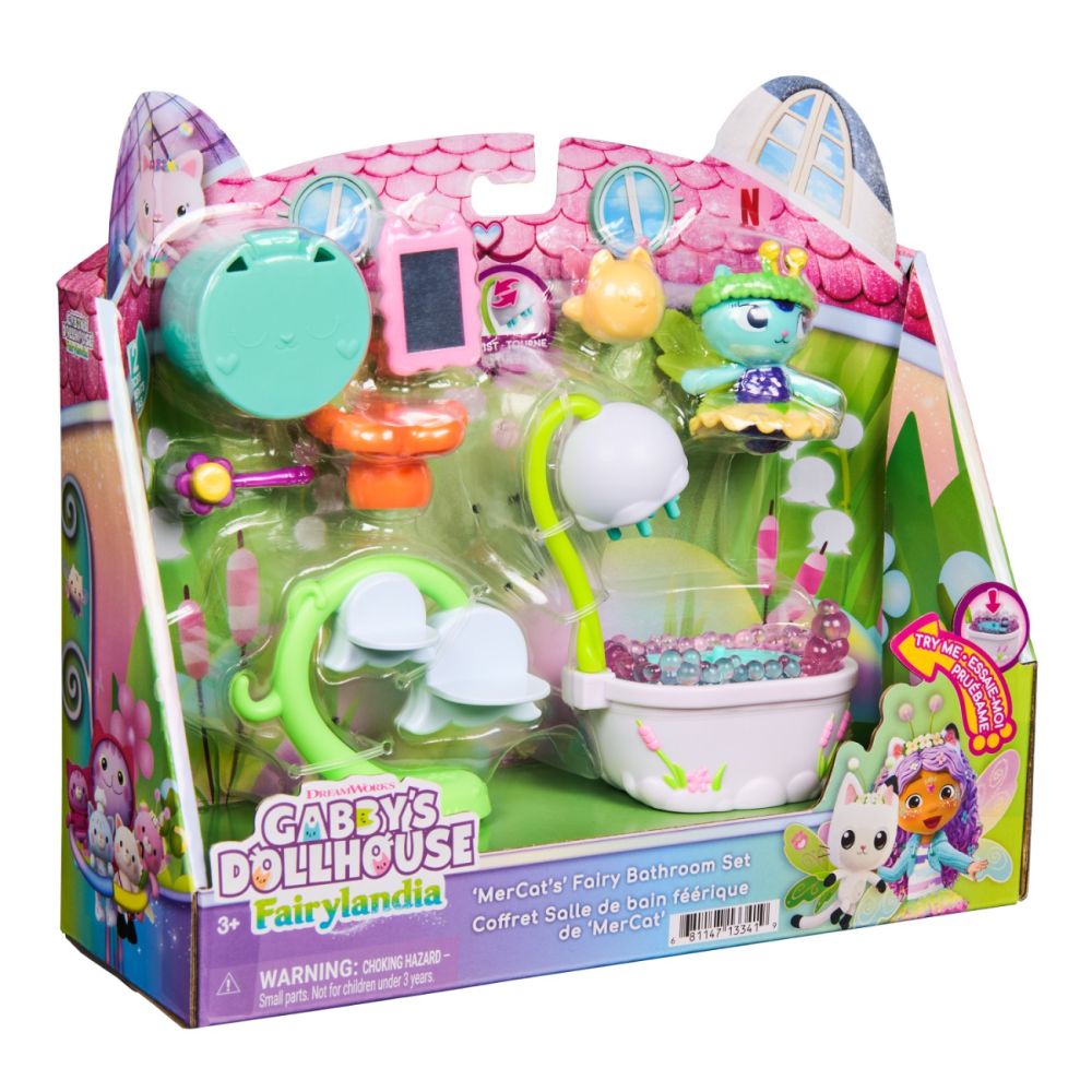 Комплект за игра, Gabbys Dollhouse, Fairylandia, MerCats Fairy Bathroom, 20158035