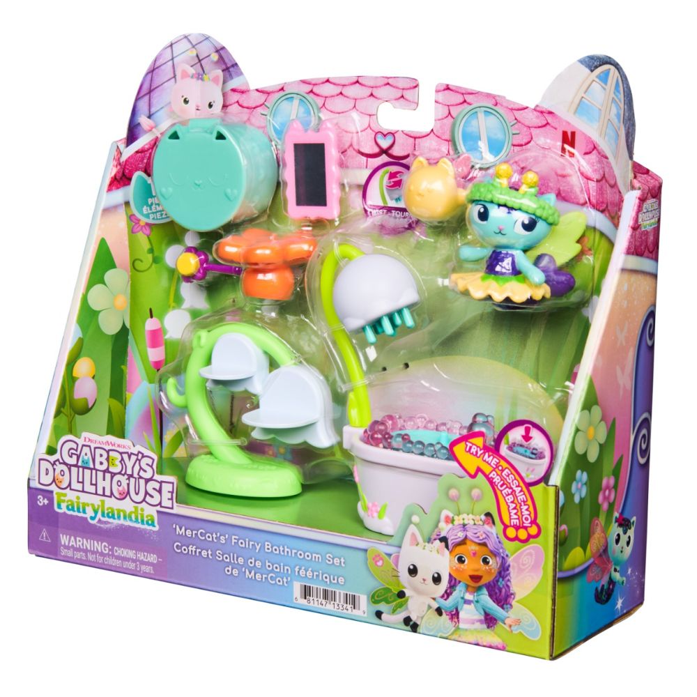Комплект за игра, Gabbys Dollhouse, Fairylandia, MerCats Fairy Bathroom, 20158035