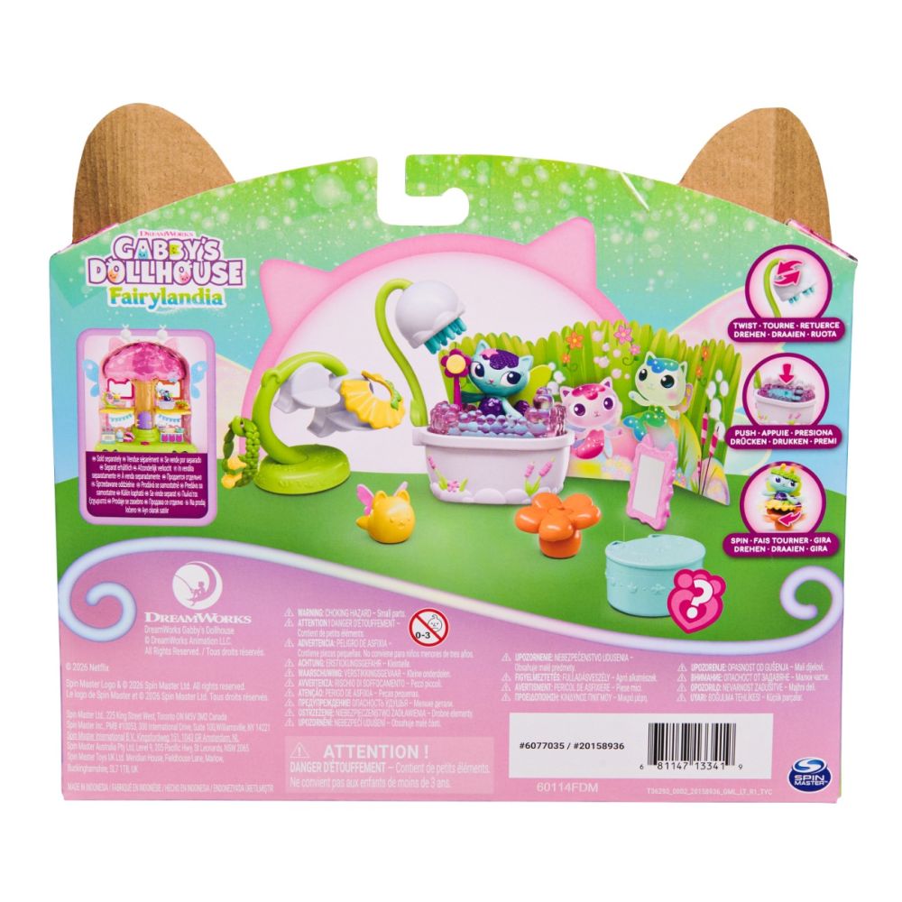 Комплект за игра, Gabbys Dollhouse, Fairylandia, MerCats Fairy Bathroom, 20158035