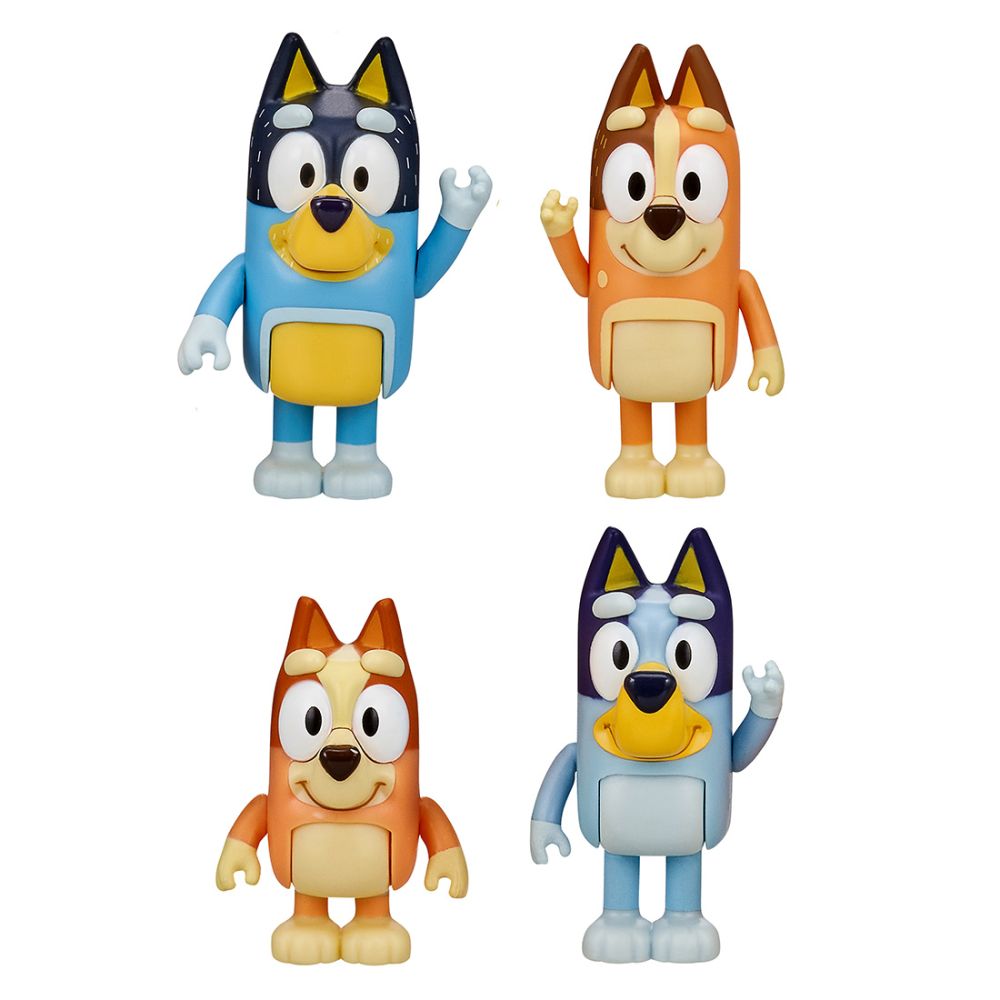 Комплект 4 фигурки, Bluey, Семейството На Блуи