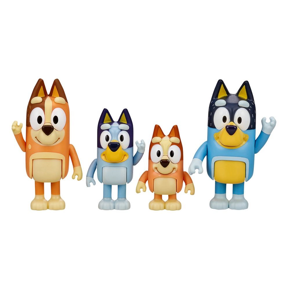 Комплект 4 фигурки, Bluey, Семейството На Блуи