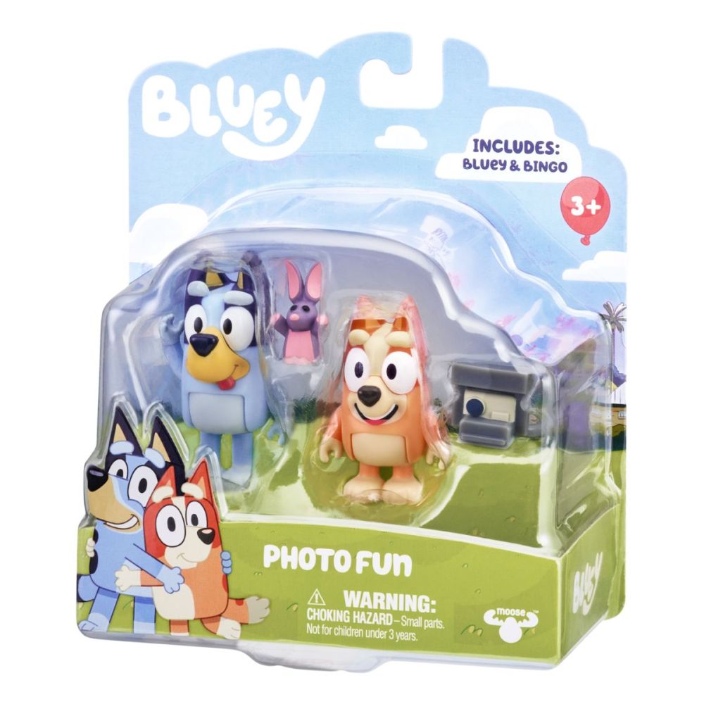 Комплект 2 фигурки, Bluey, Photo Fun