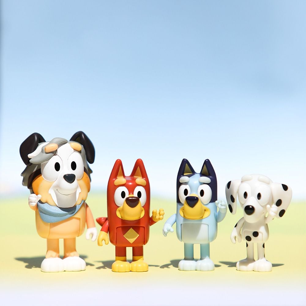 Комплект 4 фигурки, Bluey, На Училище
