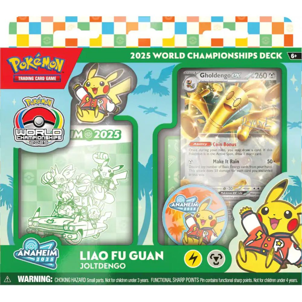 Комплект карти за игра, Pokemon TCG, 2025 World Championship Decks, Liao Fu Guan (Joltdengo)