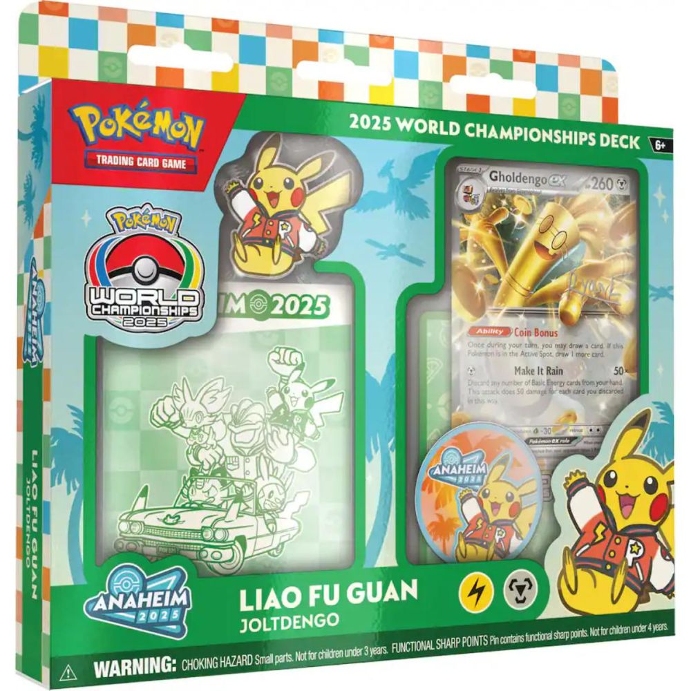 Комплект карти за игра, Pokemon TCG, 2025 World Championship Decks, Liao Fu Guan (Joltdengo)