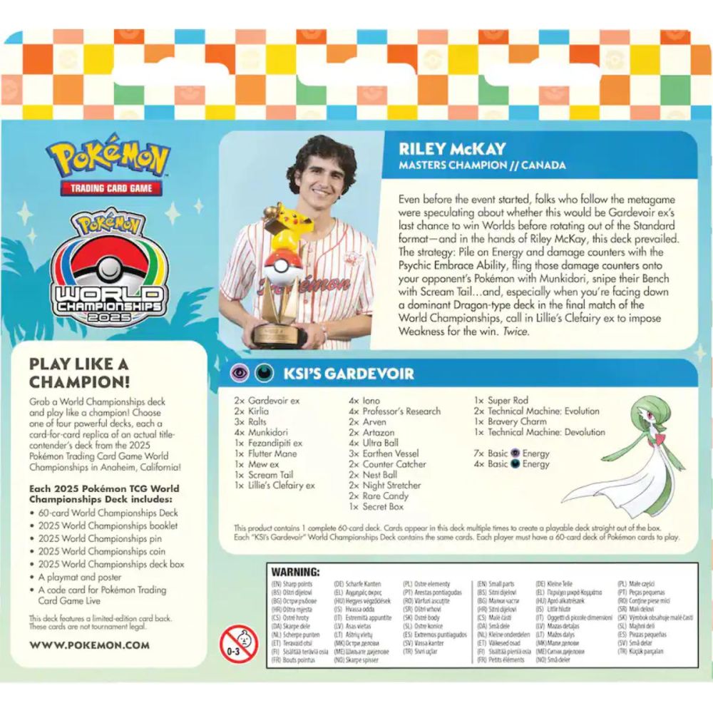 Комплект карти за игра, Pokemon TCG, 2025 World Championship Decks, Riley McKay