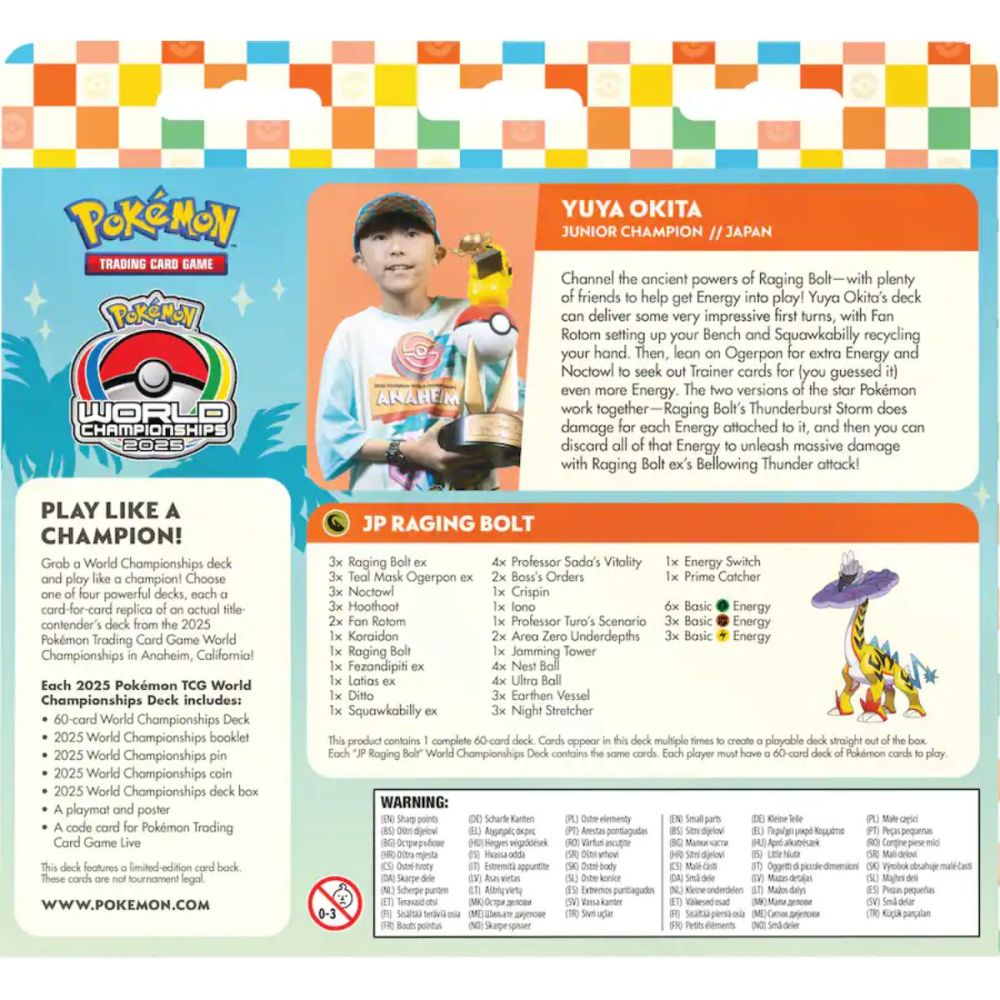 Комплект карти за игра, Pokemon TCG, 2025 World Championship Decks, Yuya Okita