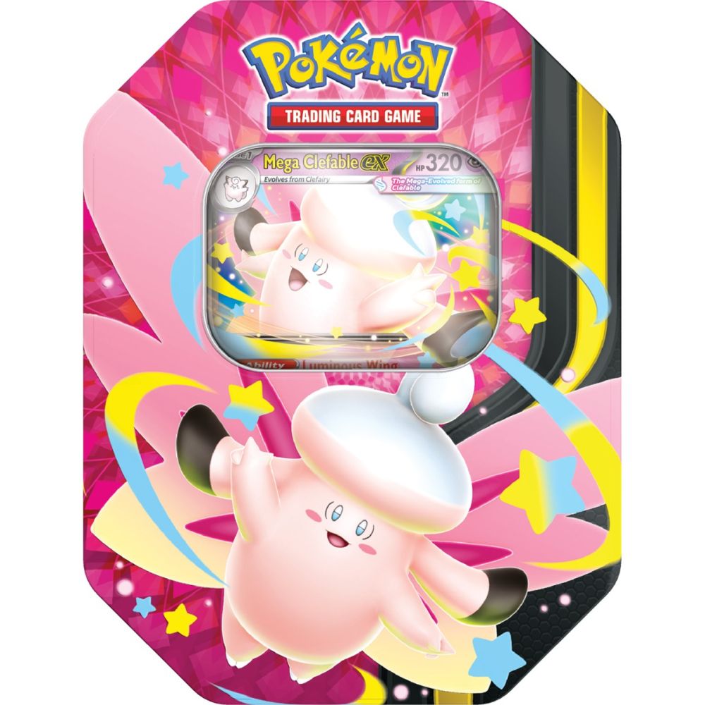 Комплект карти за игра, Pokemon TCG, Mega Evolution, Summer Tin, Mega Moonlit ex