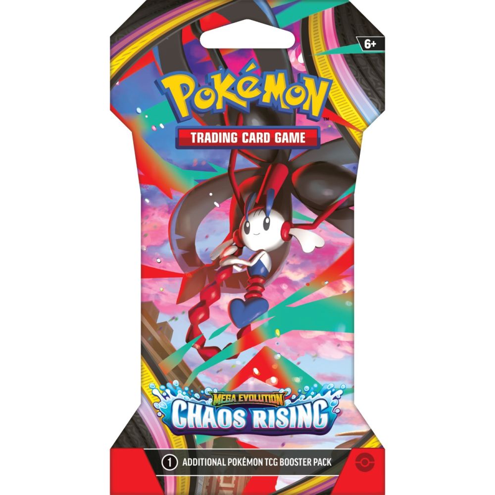 Комплект карти за игра, Pokemon TCG, Mega Evolution, Chaos Rising Sleeved Booster
