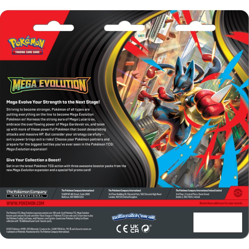 Комплект 3 пакета карти, Pokemon TCG, Mega Evolution