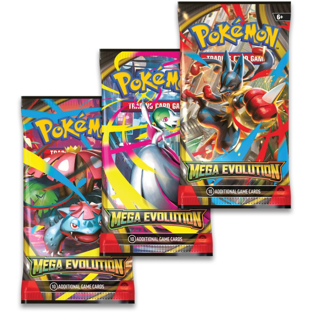 Комплект 3 пакета карти, Pokemon TCG, Mega Evolution