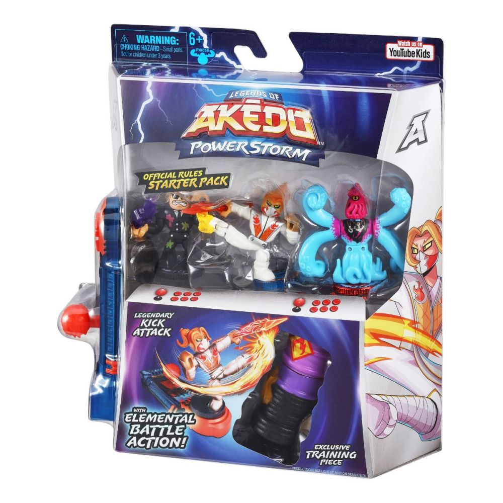 Комплект 3 фигурки, Akedo, Starter Pack Legendary Kick Attack, S3, 15178