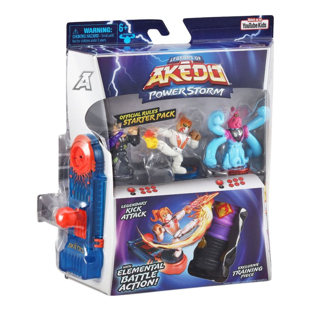 Комплект 3 фигурки, Akedo, Starter Pack Legendary Kick Attack, S3, 15178