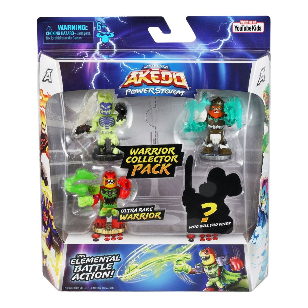 Комплект 4 фигурки Akedo, Warrior Collector Pack, S3 W1, 15187
