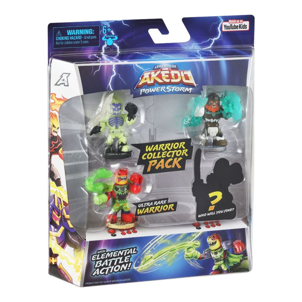 Комплект 4 фигурки Akedo, Warrior Collector Pack, S3 W1, 15187