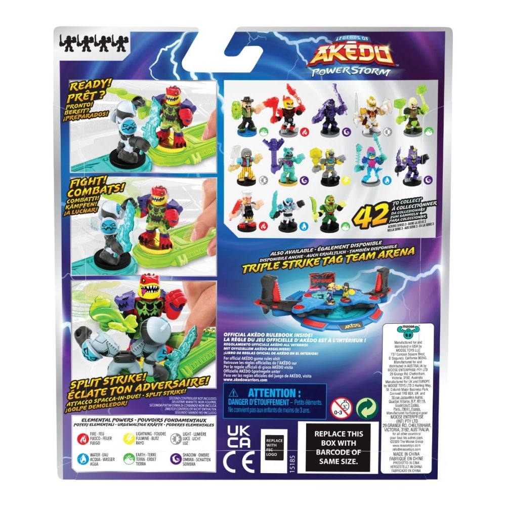 Комплект 4 фигурки Akedo, Warrior Collector Pack, S3 W1, 15188