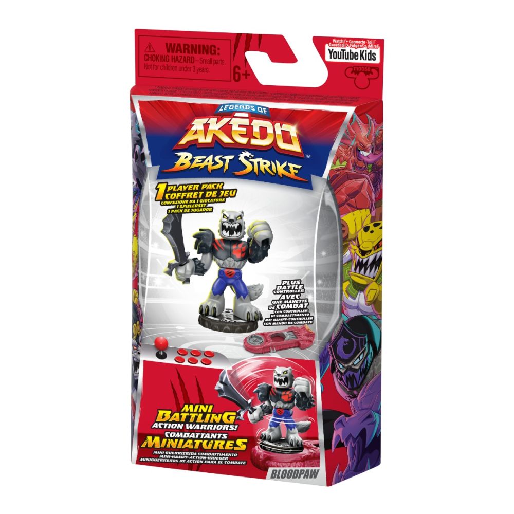 Фигурка с аксесоари, Akedo, Beast Strike, Bloodpaw, S5