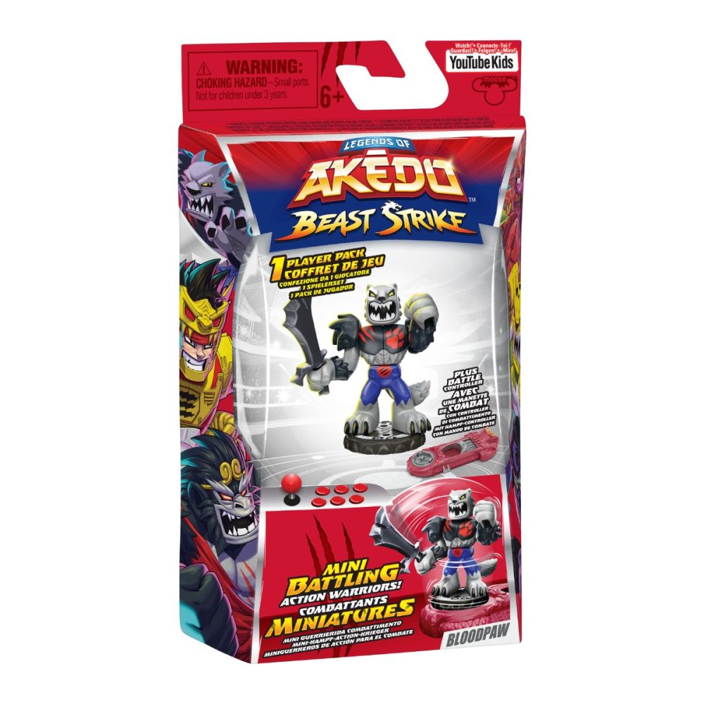 Фигурка с аксесоари, Akedo, Beast Strike, Bloodpaw, S5