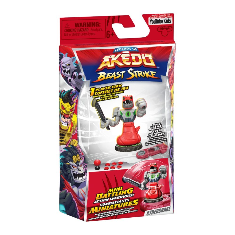 Фигурка с аксесоари, Akedo, Beast Strike, Cybersnake, S5