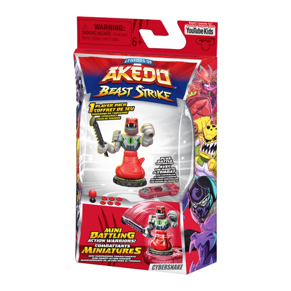 Фигурка с аксесоари, Akedo, Beast Strike, Cybersnake, S5
