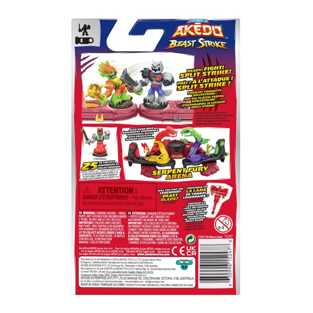 Фигурка с аксесоари, Akedo, Beast Strike, Stink King, S5