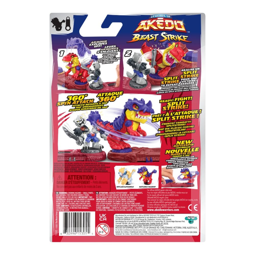Фигурка Ultra Beast, Akedo, Beast Strike, Battlerex Tailwhip, S6