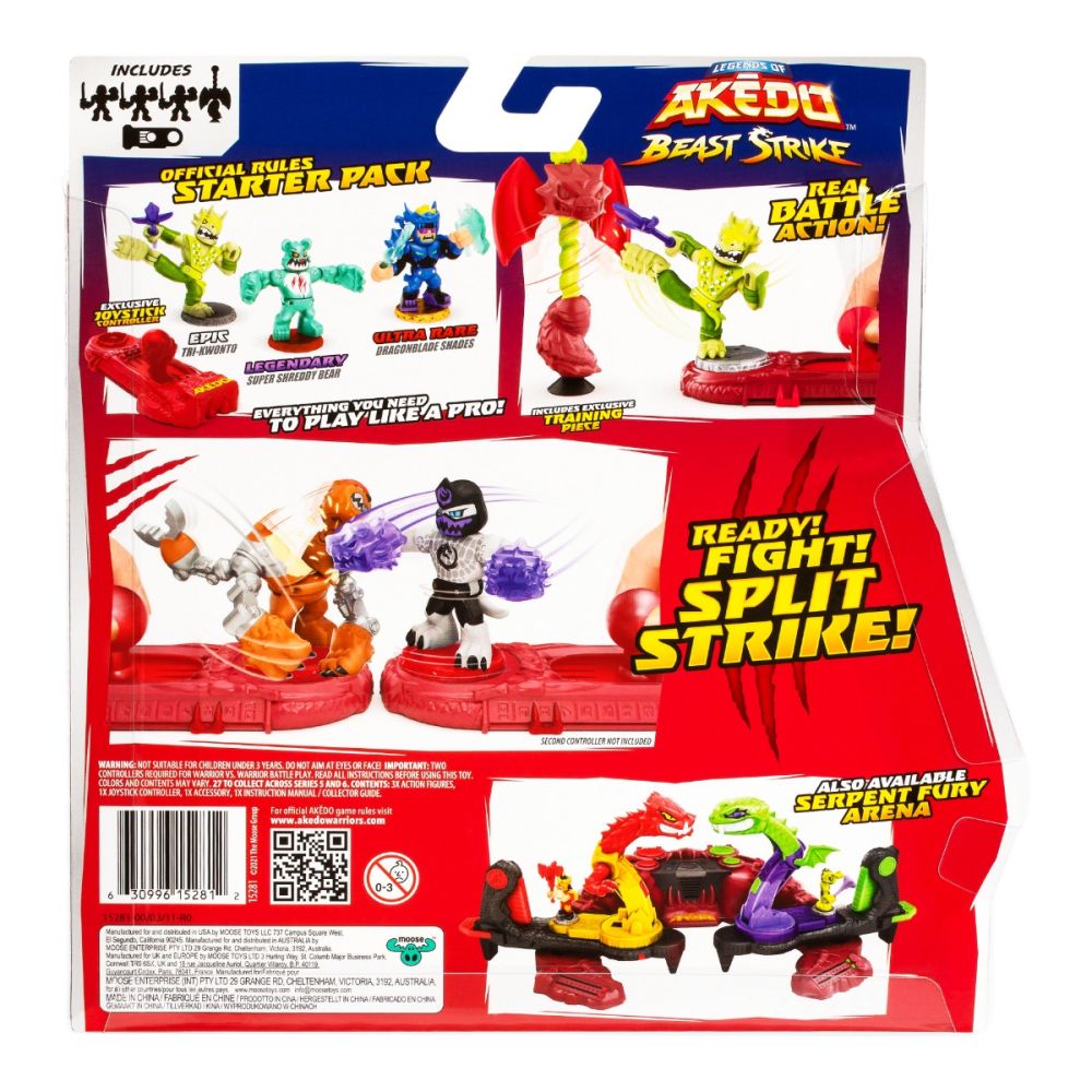 Комплект 3 фигурки, Akedo, Beast Strike, Starter Pack, Tri-Kwonto, S6