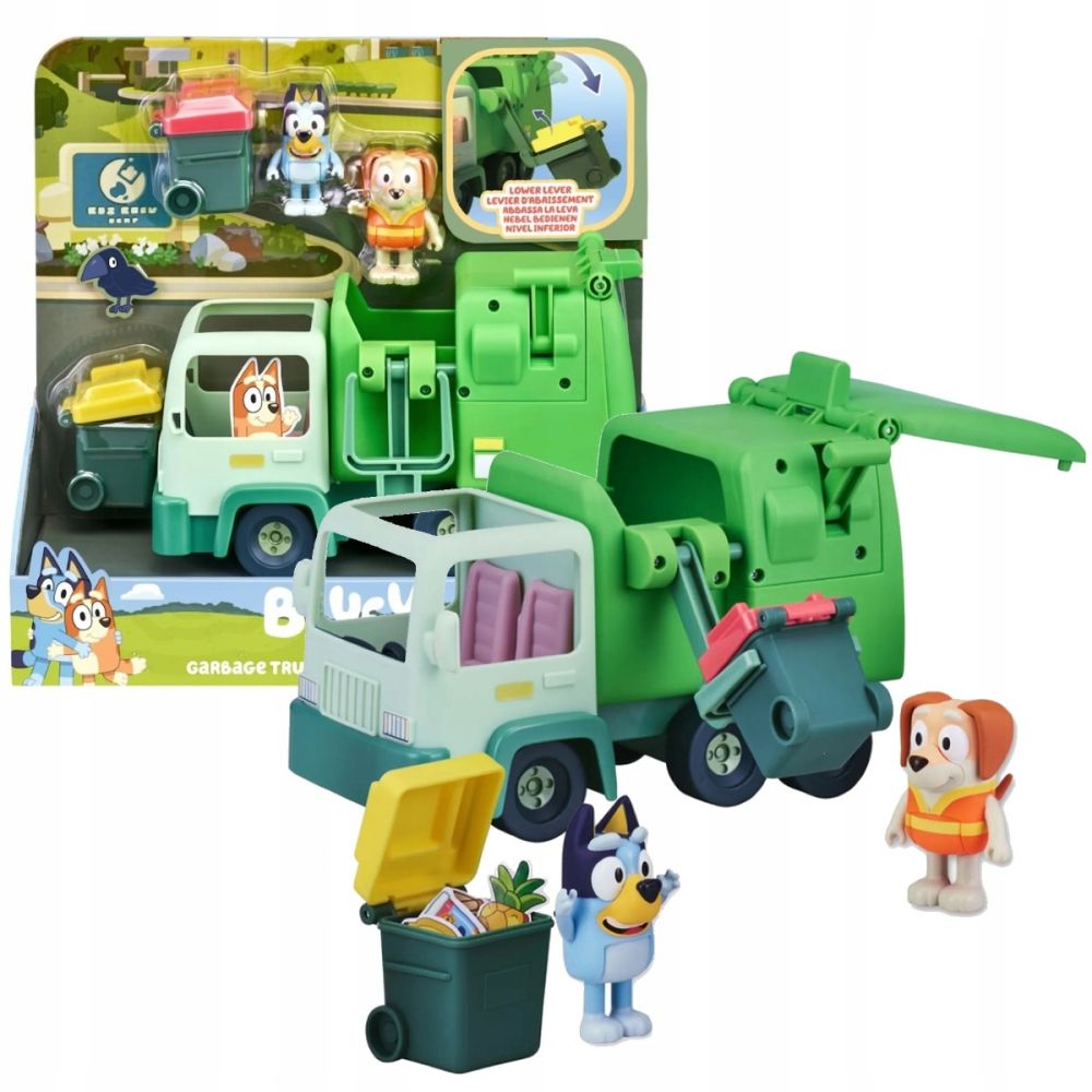 Комплект за игра с 2 фигурки, Bluey, Garbage Truck