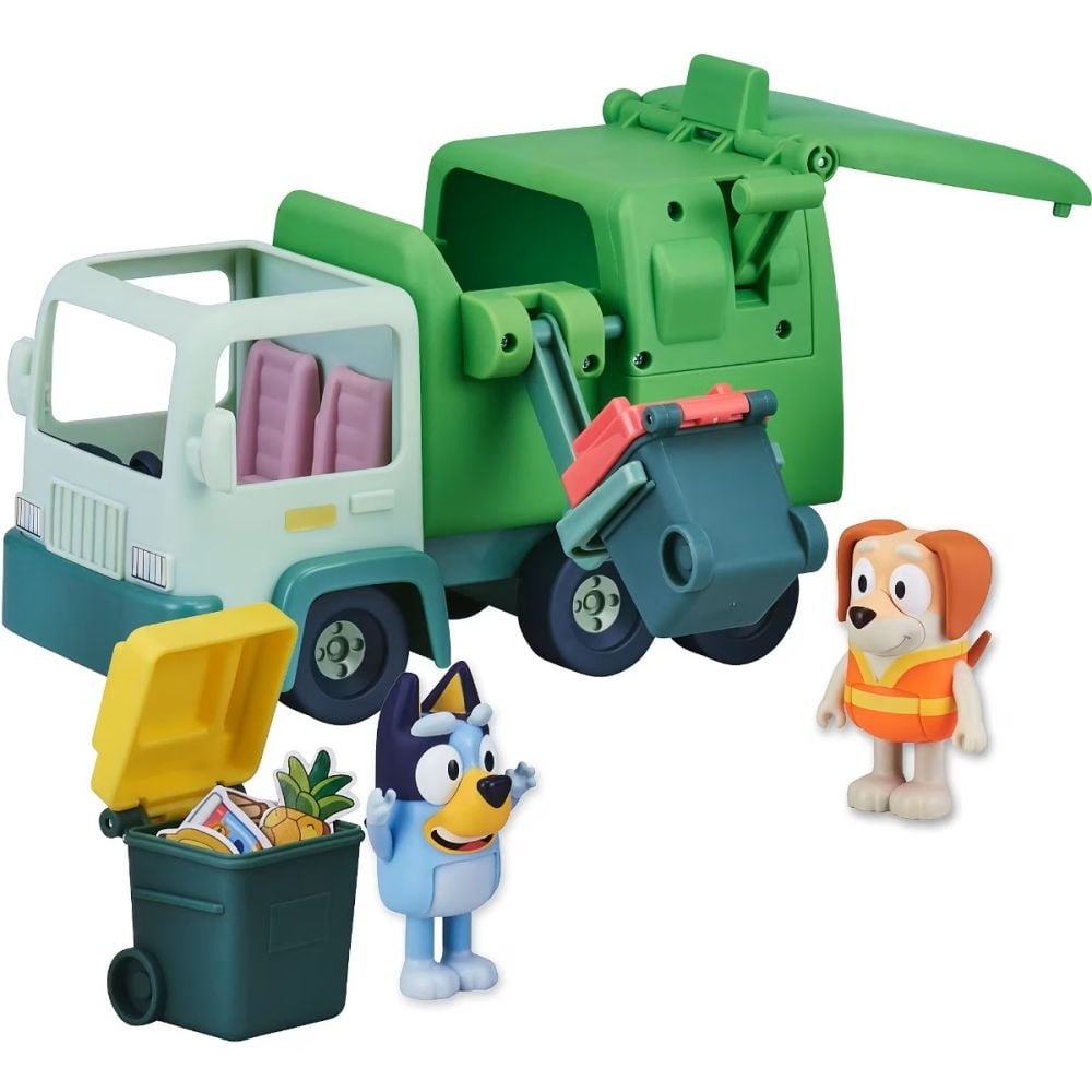 Комплект за игра с 2 фигурки, Bluey, Garbage Truck