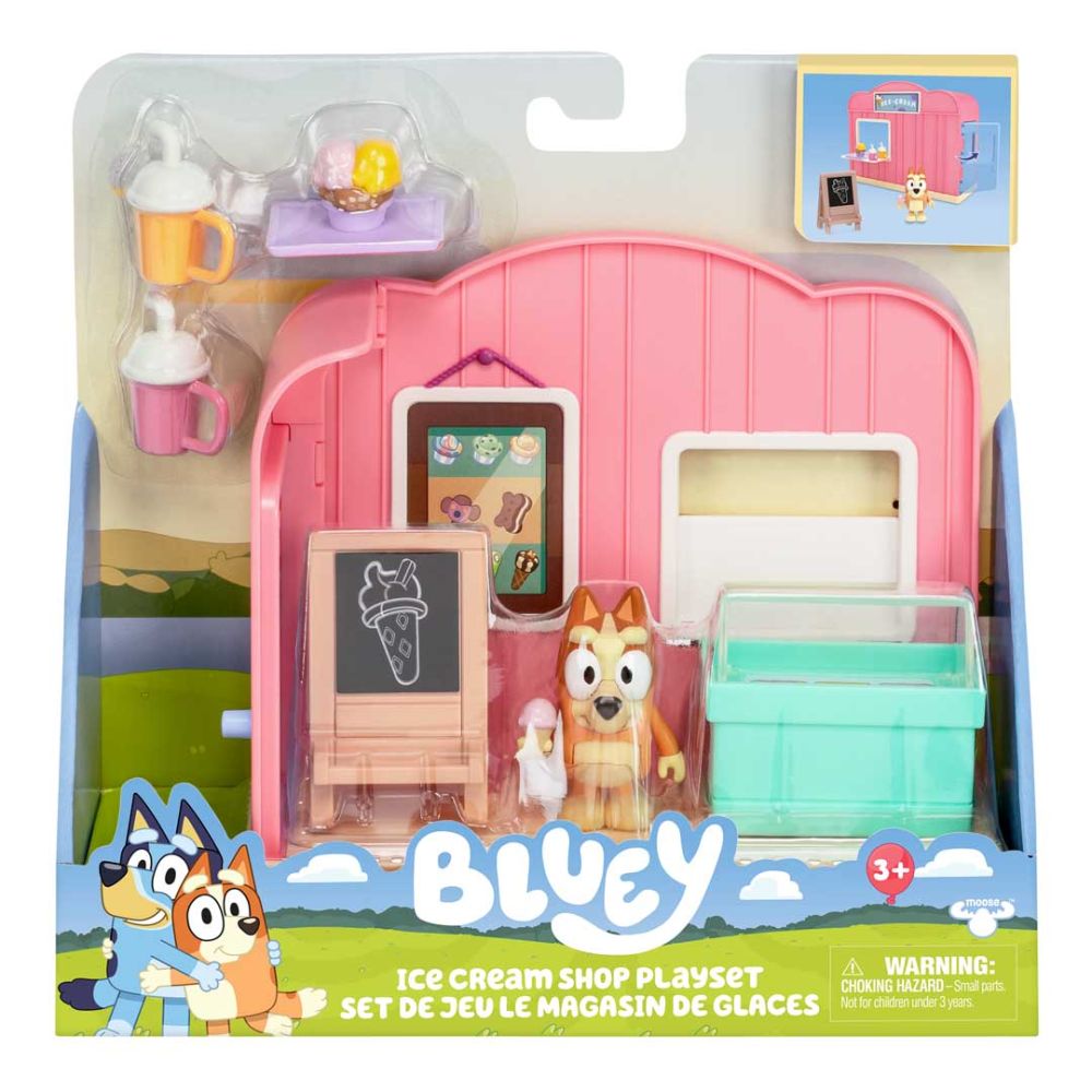 Комплект за игра с фигурка, Bluey, Ice Cream Shop