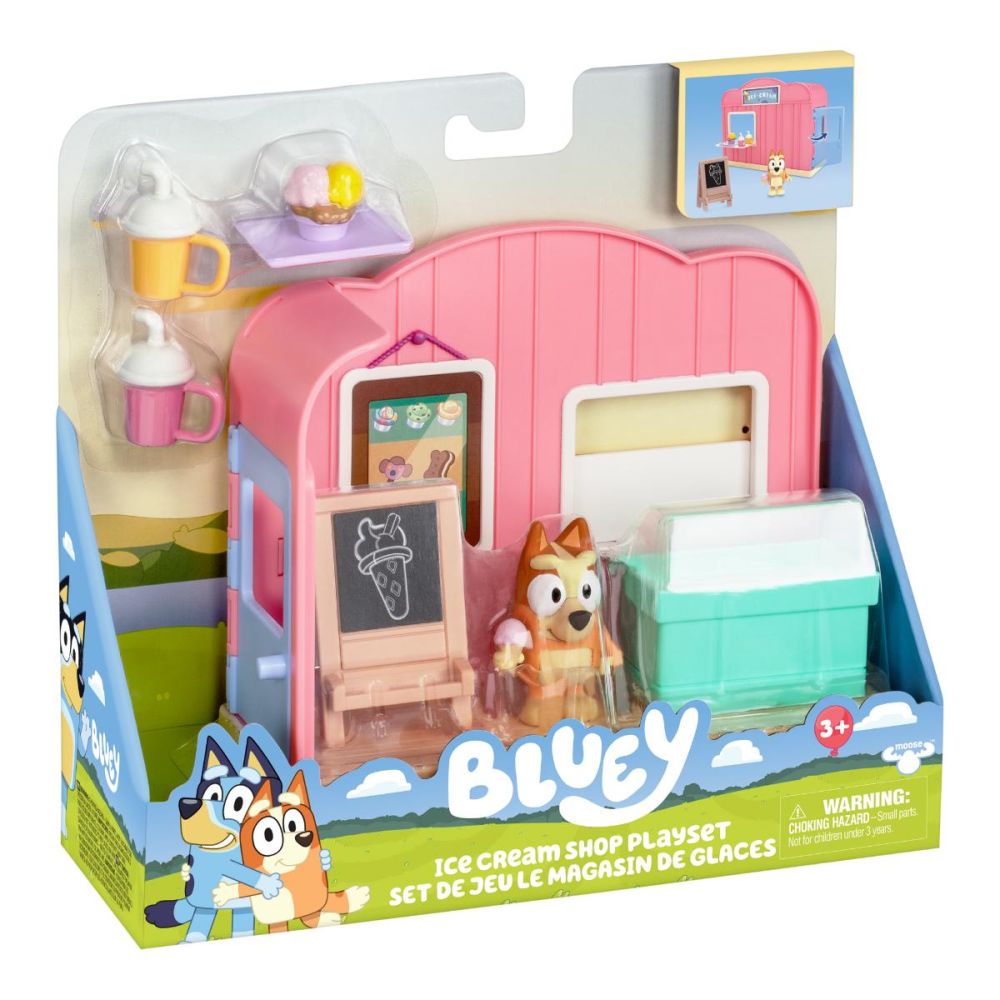 Комплект за игра с фигурка, Bluey, Ice Cream Shop