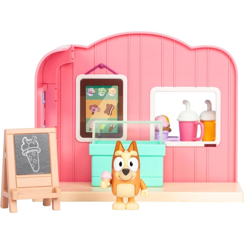 Комплект за игра с фигурка, Bluey, Ice Cream Shop