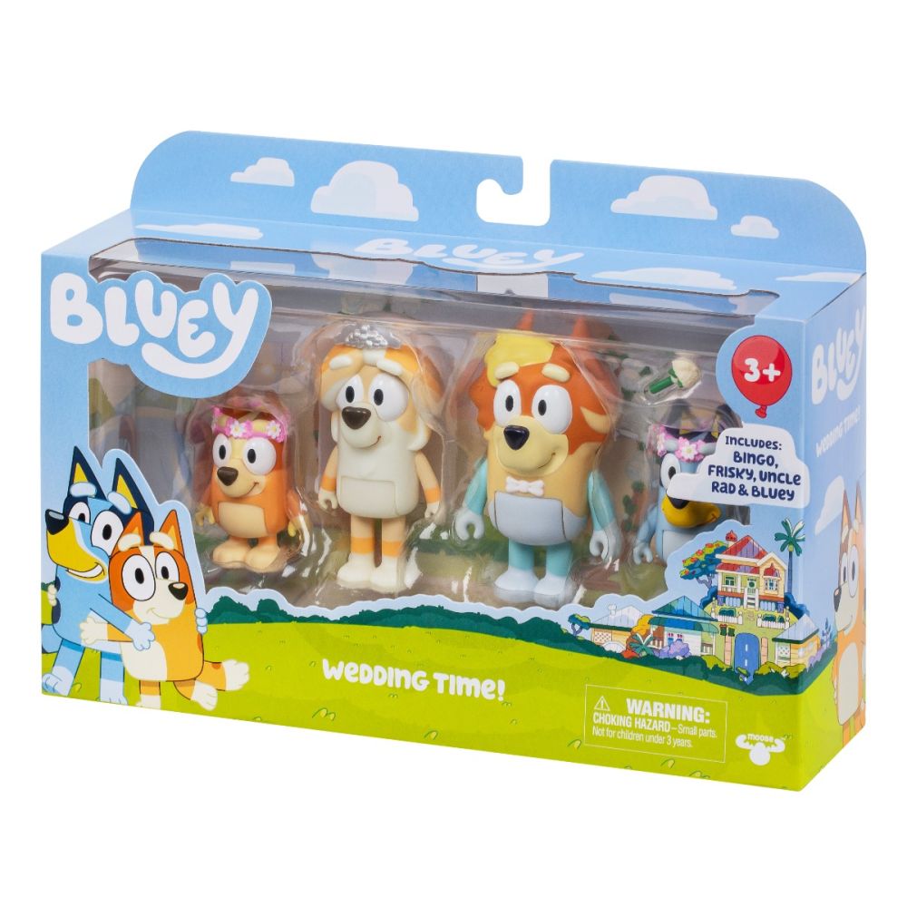 Комплект 4 фигурки, Bluey, Wedding time
