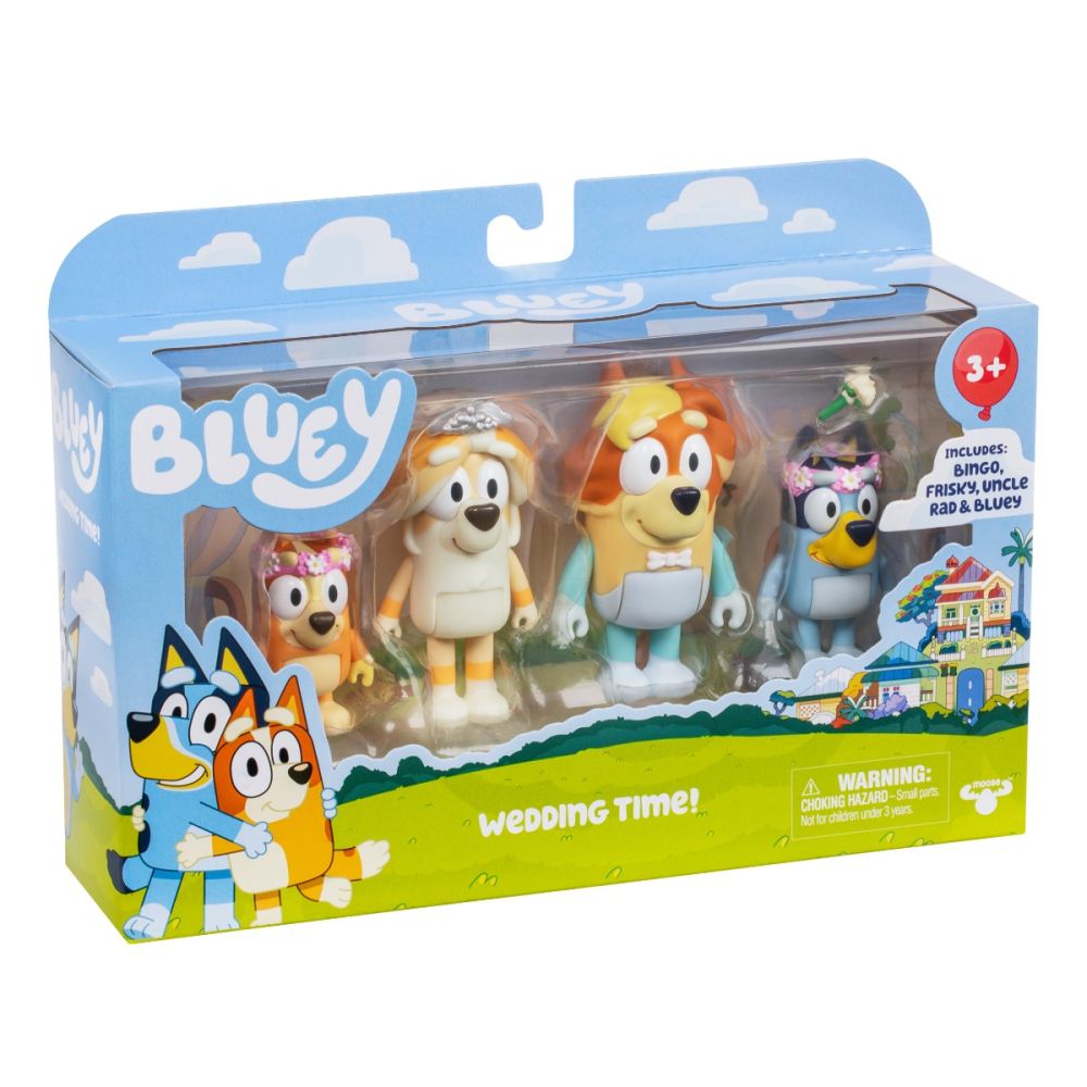 Комплект 4 фигурки, Bluey, Wedding time