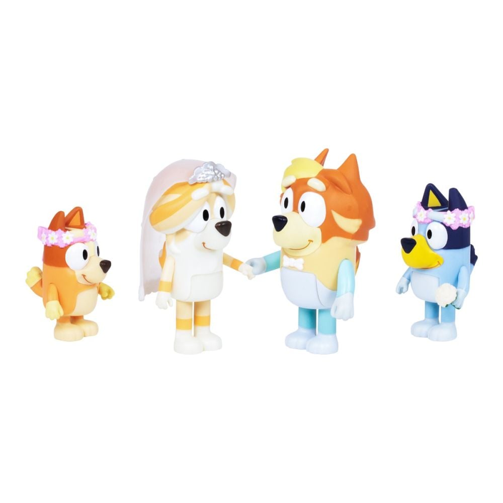 Комплект 4 фигурки, Bluey, Wedding time