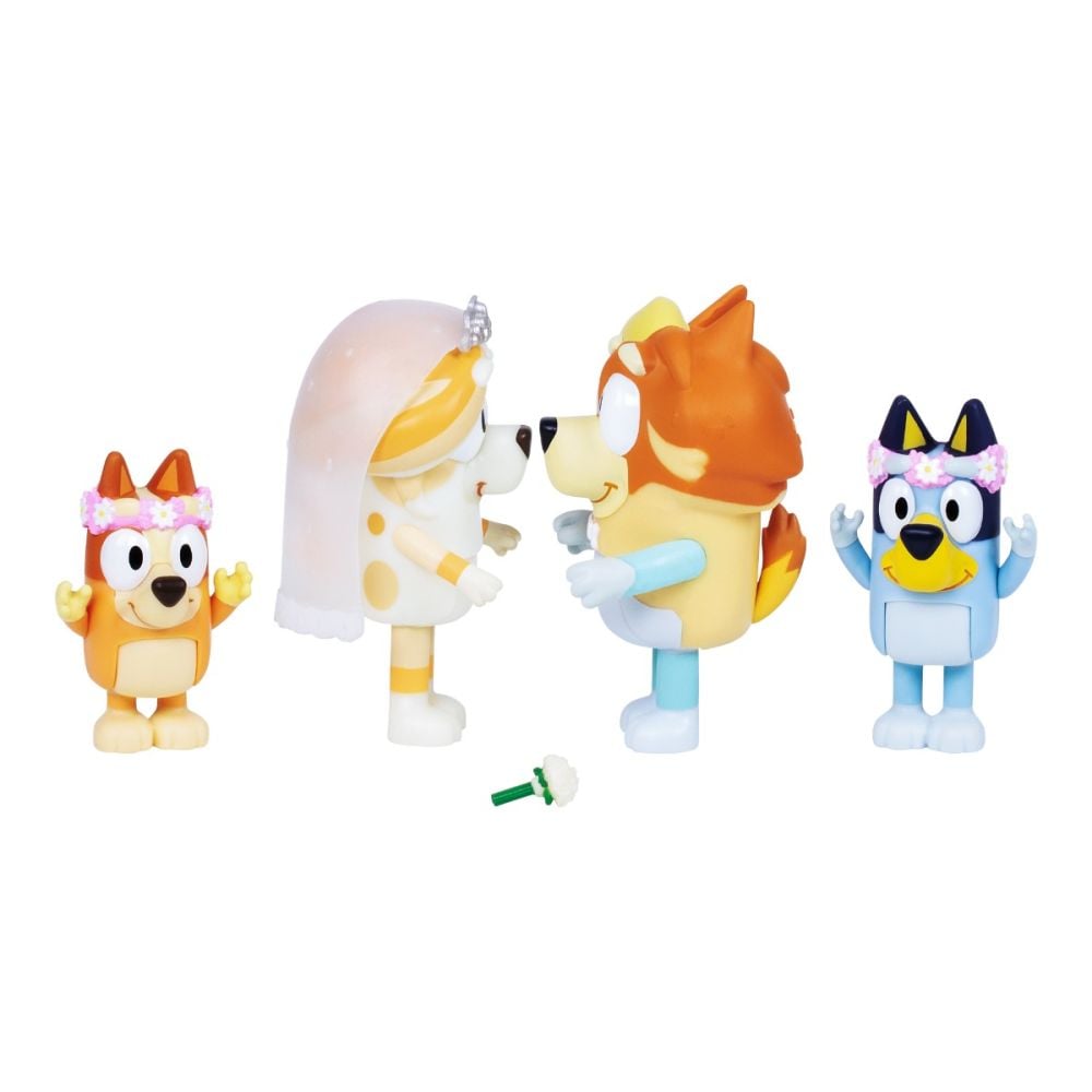 Комплект 4 фигурки, Bluey, Wedding time