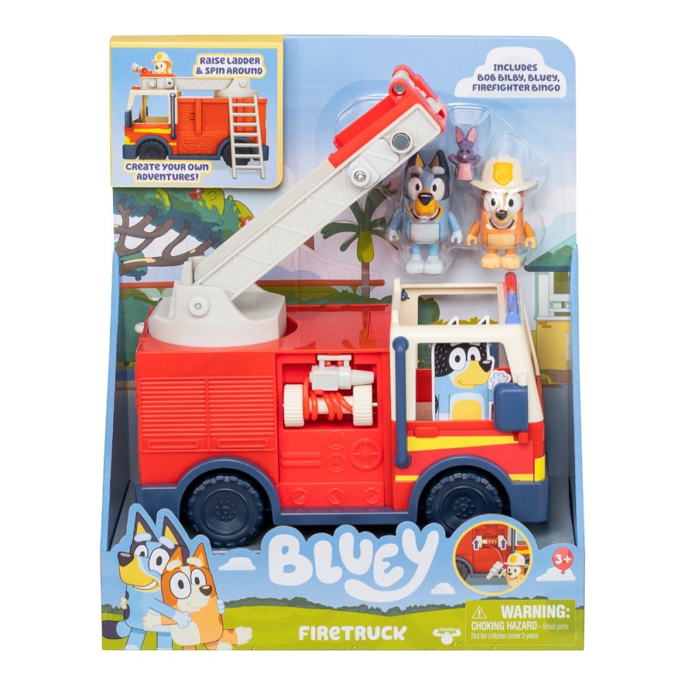 Пожарна кола и 3 фигурки, Bluey, Firetruck